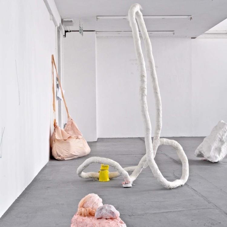   Walking Shoes   Dimensions:Various , from 2mx1m  Medium:Ceramic, plaster, steel, latex, foam, pigment 