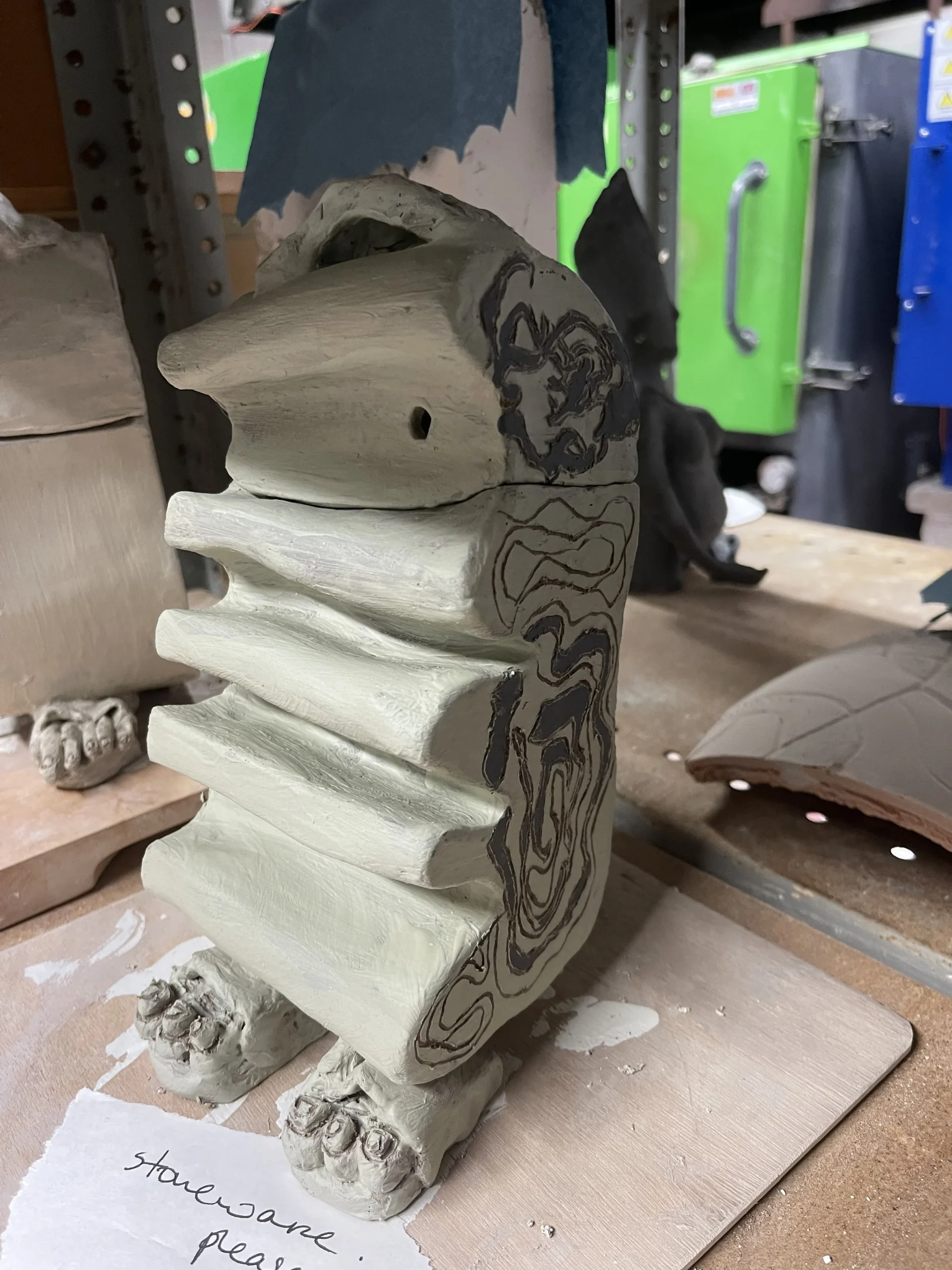  Contour lines and feet. 