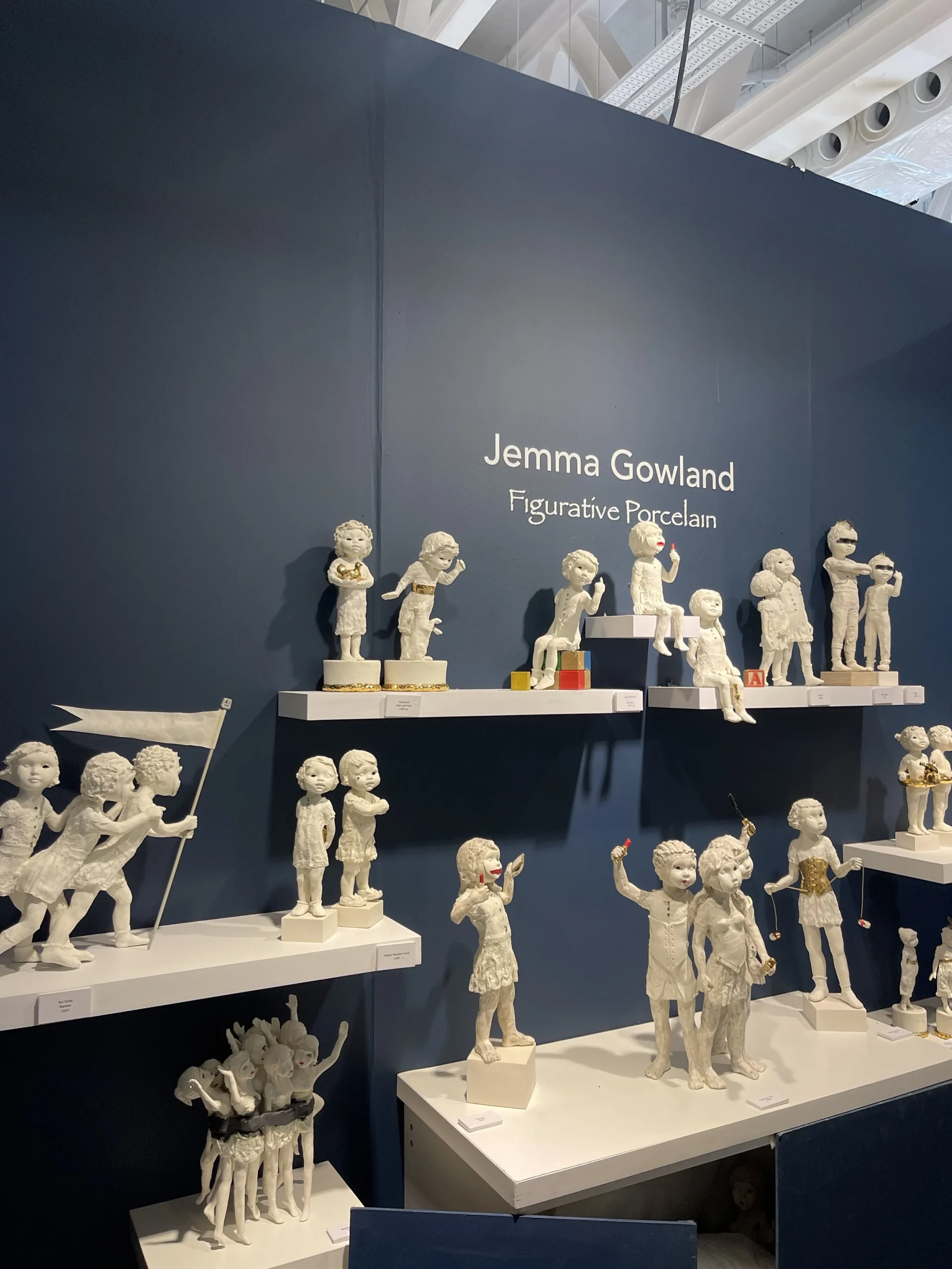  Jemma Gowland’s work is very interesting particularly as she uses porcelain and is influenced by women’s issues. 